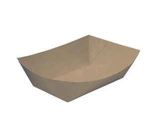 Trays Food Service no lid compostable brown heavy board rectangle 140mm (L) 85mm (W) 55mm (H)