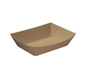 Trays Food Service no lid compostable brown heavy board rectangle 110mm (L) 75mm (W) 40mm (H)