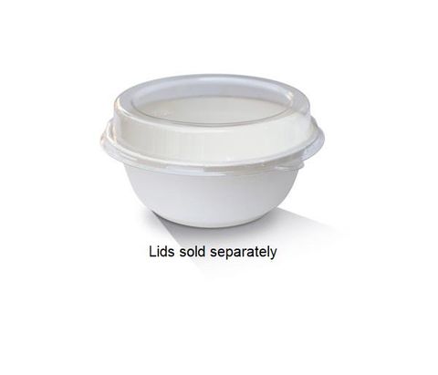 Bowls no lid biodegradable white natural fibre round 135mm (D) 46mm (H)