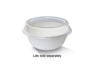 Bowls no lid biodegradable white natural fibre round 135mm (D) 46mm (H)