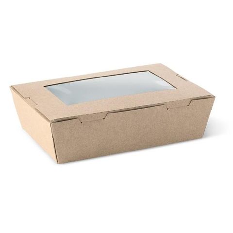 Boxes Lunch hinged window recyclable cardboard rectangle 120mm (L) 88mm (W) 37mm (H)