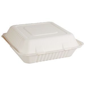 Boxes Dinner hinged recyclable cardboard square 230mm (L) 230mm (W) 80mm (H)