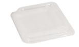 Trays Food Service unhinged lid recyclable opaque PET square 103mm (L) 103mm (W) 20mm (H)