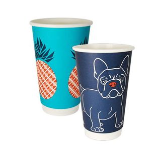 Coffee Cups smooth single wall compostable gallery paper 16oz 90mm (D)