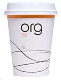 Coffee Cups smooth single wall compostable org branded paper 16oz 90mm (D)