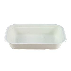 Trays Food Service unhinged biodegradable bagasse rectangle 500ml 202mm (L) 127mm (W) 45mm (H)