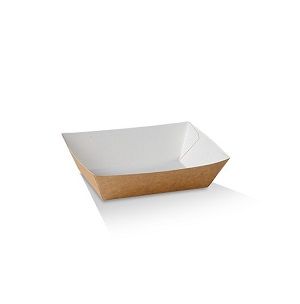 Trays Food Service no lid compostable heavy board rectangle 110mm (L) 75mm (W) 40mm (H)