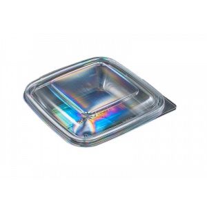 Shobowl hinged dome lid clear plastic square 160mm (L) 160mm (W) 80mm (H)