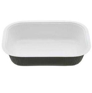 Trays Food Service unhinged black/white pressed paper rectangle 205mm (L) 158mm (W) 44mm (H)