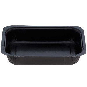 Trays Food Service unhinged black pressed paper rectangle 187mm (L) 137mm (W) 36mm (H)