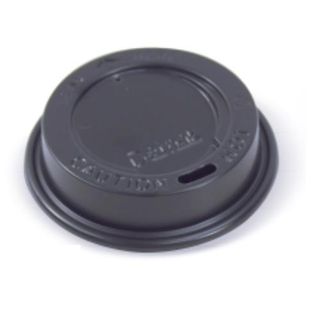 Coffee Cups Lids flat recyclable black PET