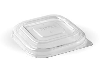 Container Lids unhinged lid recyclable clear PET square 130mm (L) 130mm (W) 65mm (H)
