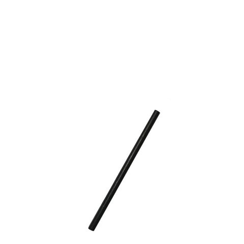 Straws Cocktail compostable black paper 6mm (D) 135mm (L) pkt 250