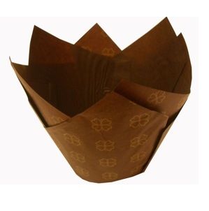 Baking Cases Muffins tulip gold paper 50mm (H) 60mm (B)
