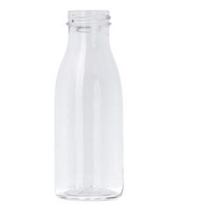 Drink Bottles clear glass round 250ml 38mm (D)