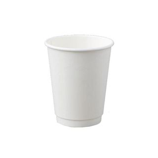 Coffee Cups smooth double wall recyclable white paper 12oz 90mm (D)