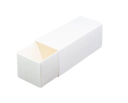 Macaron Boxes sleeved lid white milkboard rectangle 133mm (L) 50mm (W) 50mm (H)