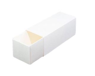 Macaron Boxes sleeved lid white milkboard rectangle 133mm (L) 50mm (W) 50mm (H)