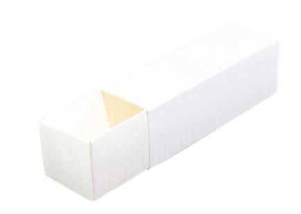 Macaron Boxes sleeved lid white milkboard rectangle 160mm (L) 50mm (W) 50mm (H)