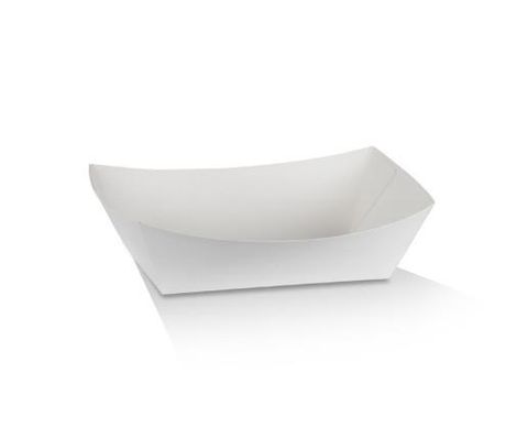 Trays Food Service no lid compostable white heavy board rectangle 140mm (L) 85mm (W) 55mm (H)