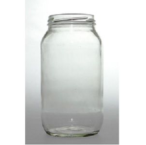 Jars clear glass round 750ml 70mm (D)