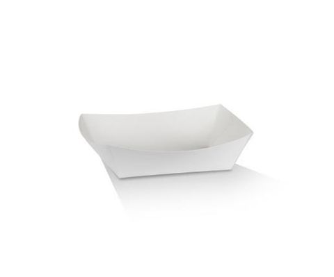 Trays Food Service no lid compostable white heavy board rectangle 110mm (L) 75mm (W) 40mm (H)