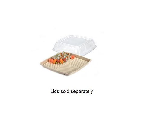 Trays Food Service unhinged compostable natural pulp square 405mm (L) 405mm (W) 29mm (H)