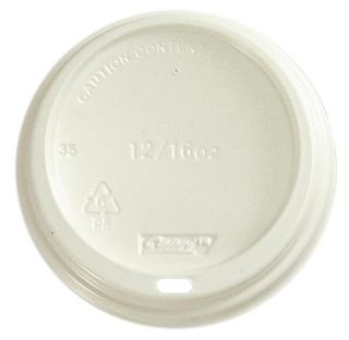 Coffee Cups Lids flat recyclable white PET