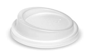 Coffee Cups Lids flat biodegradable clear PLA 90mm (D)