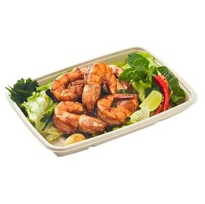 Trays Food Service unhinged compostable natural pulp rectangle 230mm (L) 160mm (W) 25mm (H)