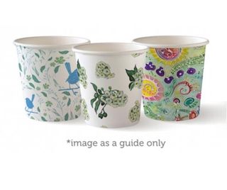 Coffee Cups smooth single wall compostable art print series paper 4oz 63mm (D)