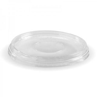 Container Lids Deli unhinged lid biodegradable clear PLA round 143mm (D)