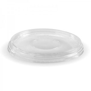 Container Lids Deli unhinged lid biodegradable clear PLA round 143mm (D)