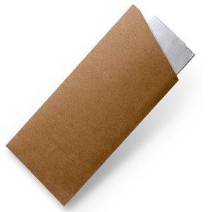 Cutlery Pouches kraft with white Napkin ctn 1000