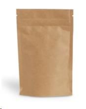 Coffee Pouches No Valve resealable brown plastic 250g