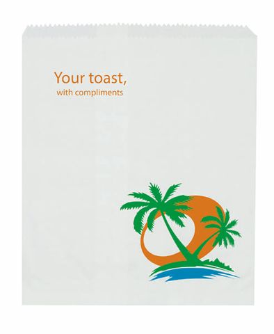 Bags Toast "Tropical Print" white