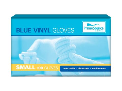 Gloves Single Use blue vinyl S