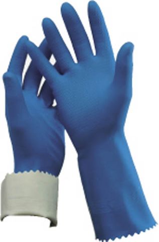 Gloves Reusable silverlined blue/pink rubber S (sold in pairs)
