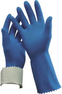 Gloves Reusable silverlined blue/pink rubber M (sold in pairs)