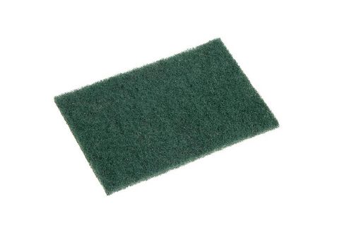 Scourers standard green nylon 150mm (L) 100mm (W) 7mm (H)