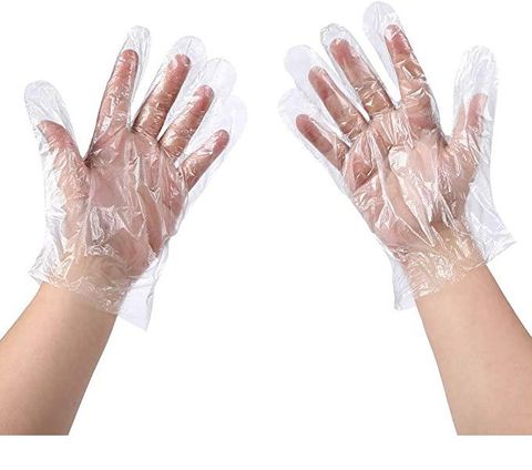 Gloves Single Use clear polyethylene L