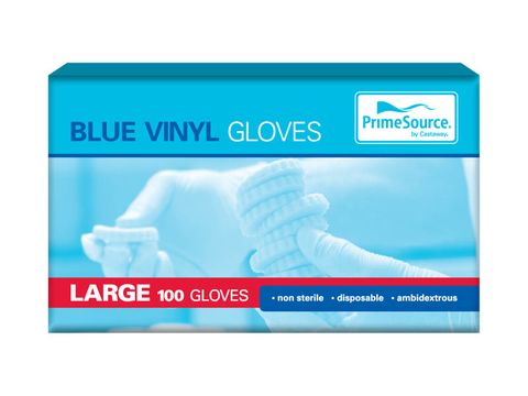 Gloves Single Use blue vinyl L