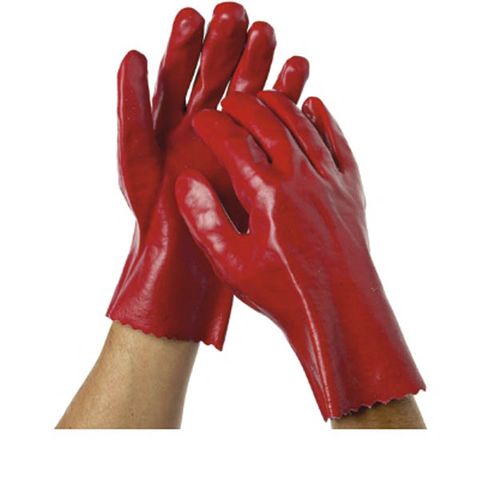 Gloves Industrial heavy duty red PVC dipped
