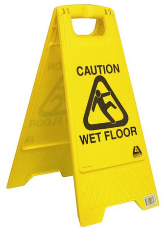 Signs Wet Floor yellow plastic