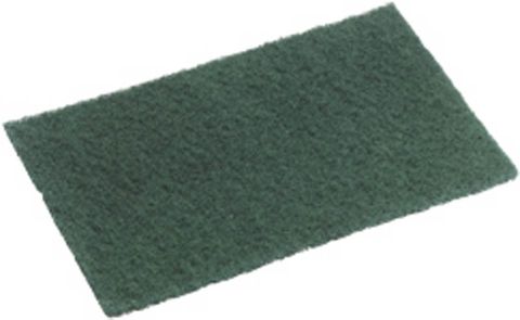 Scourers heavy duty green nylon 230mm (L) 150mm (W) 10mm (H) x 10