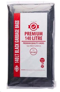 Bin Liners black polyethylene high density 140L 1270 mm(L) 1030mm (W)