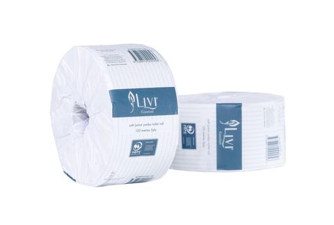 Toilet Paper standard jumbo junior 2ply 165mm (D) 85mm (W) 120m per roll x 16 rolls