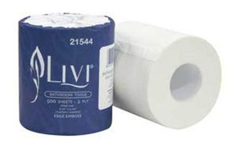 Toilet Paper white standard 2ply 110mm (L) 100mm (W) - 400 sheets per roll x 48 rolls