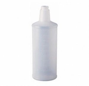 Bottles No Lid no label white plastic 1000ml