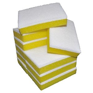 Scourers Non-Scratch heavy duty, non scratch white nylon 150mm (L) 100mm (W) 30mm (H)